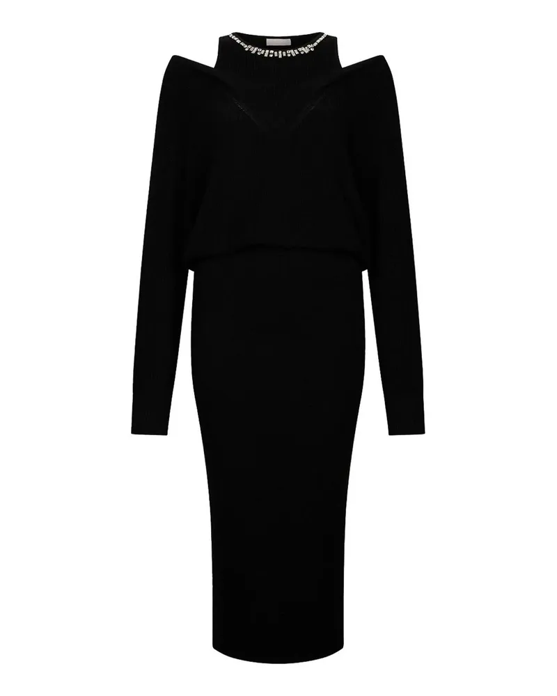 Liu Jo Knielanges Kleid - Schwarz Schwarz