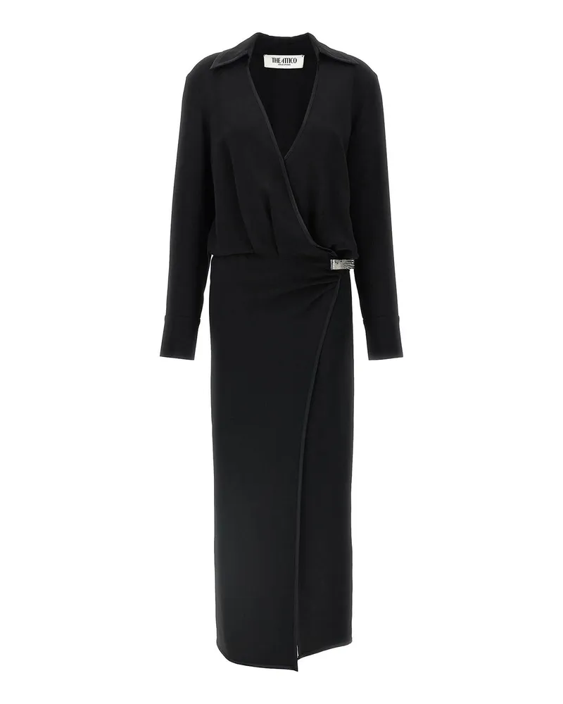 ATTICO Knielanges Kleid - Schwarz Schwarz