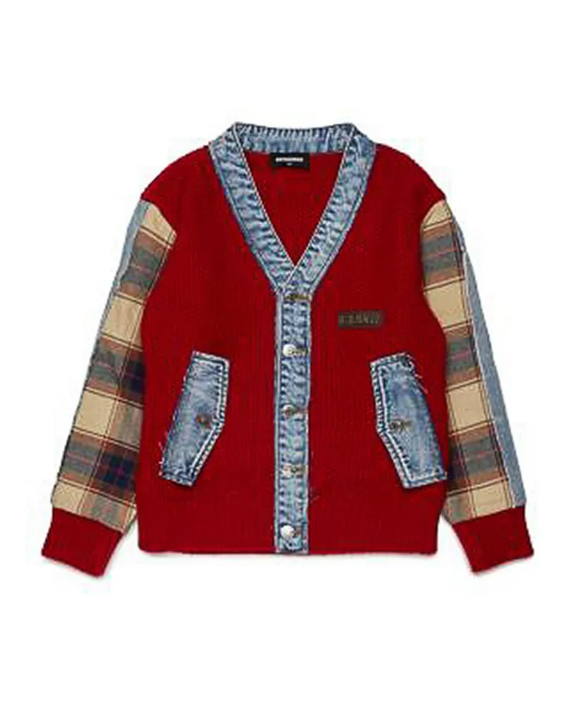 Dsquared2 Cardigan - Dunkelrot Dunkelrot
