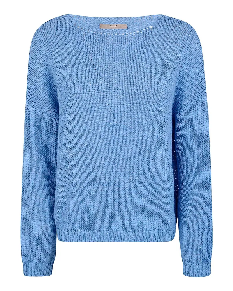 Nuur Rundhalspullover - Blau Blau
