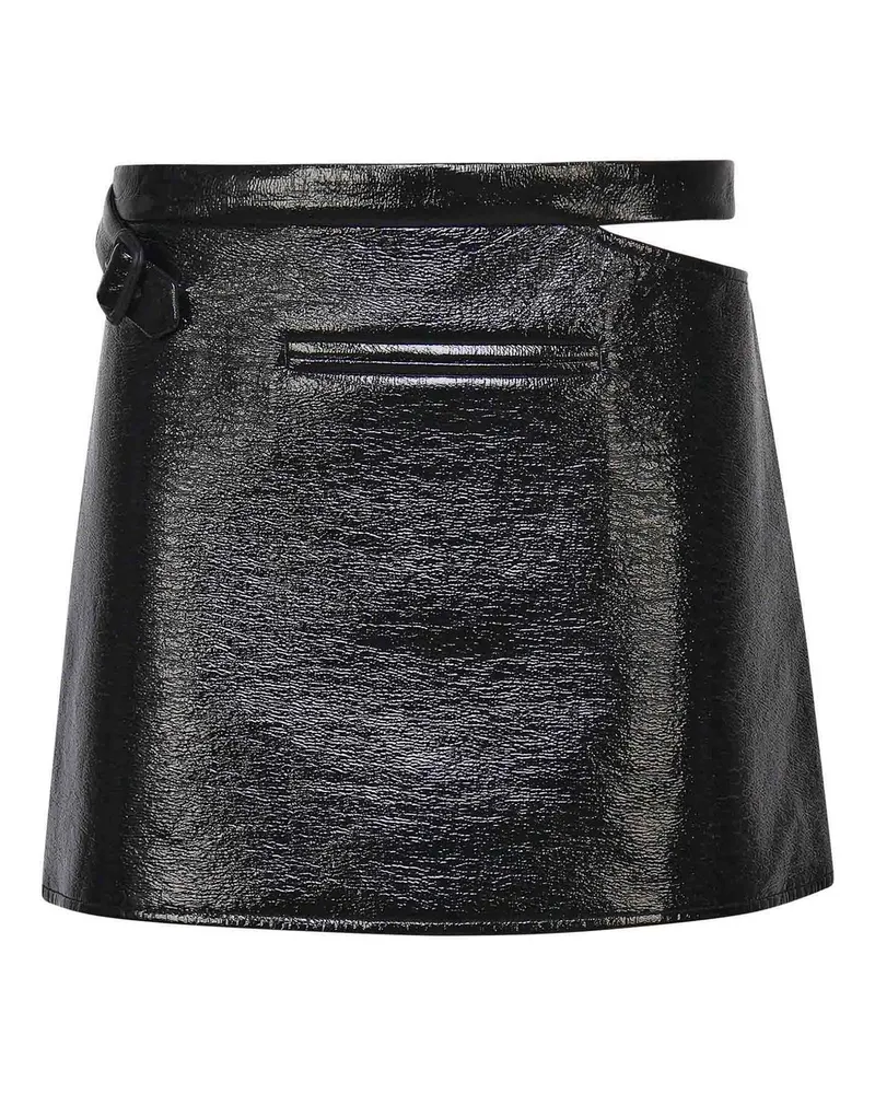 Courrèges Minirock - Schwarz Schwarz