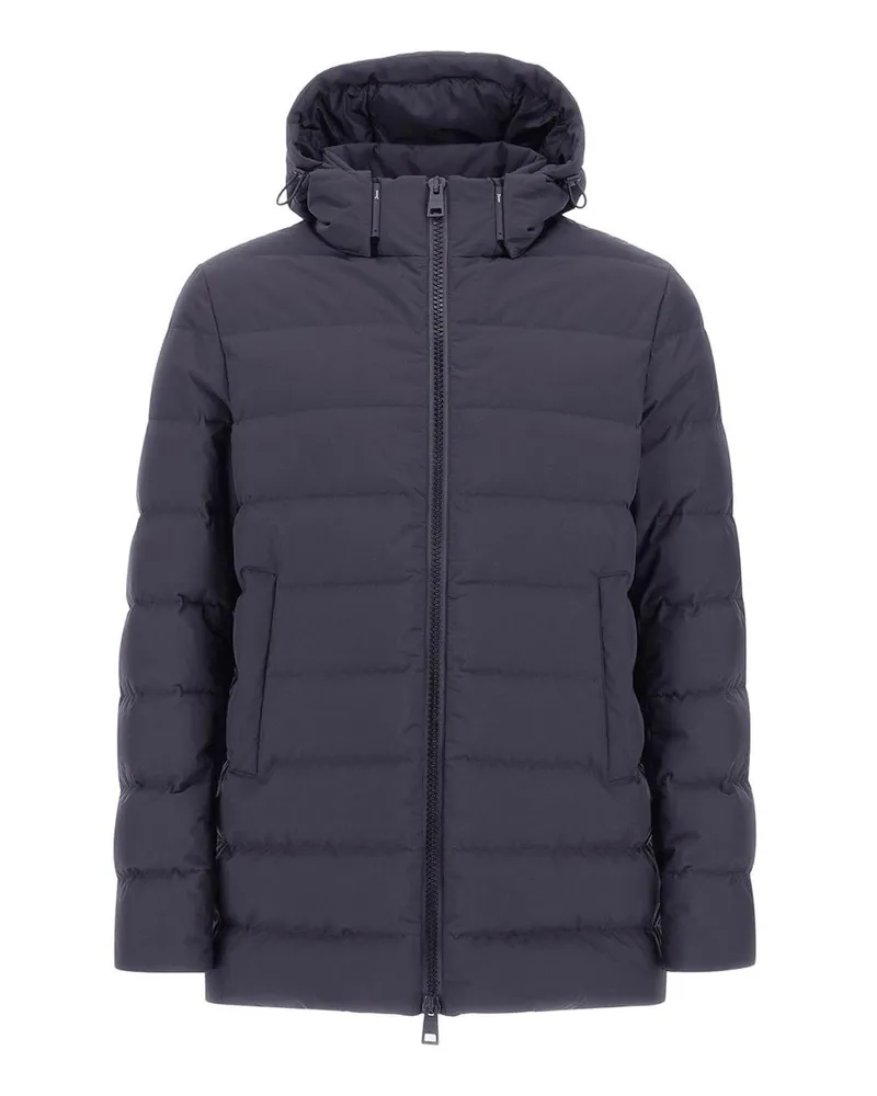 Herno Knielanger Mantel - Blau Blau