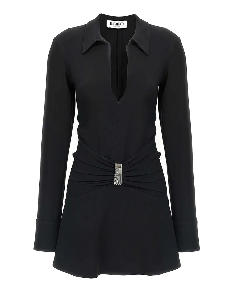ATTICO Knielanges Kleid - Schwarz Schwarz