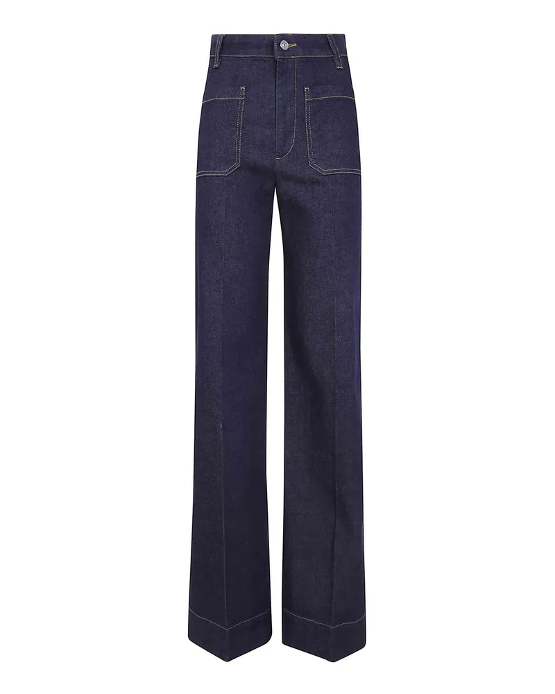 Victoria Beckham Straight Leg Jeans - Blau Blau