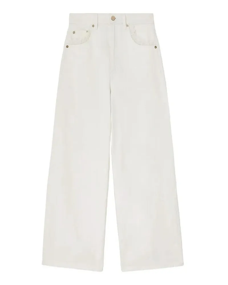 Ganni Straight Leg Jeans - Weiß Weiß