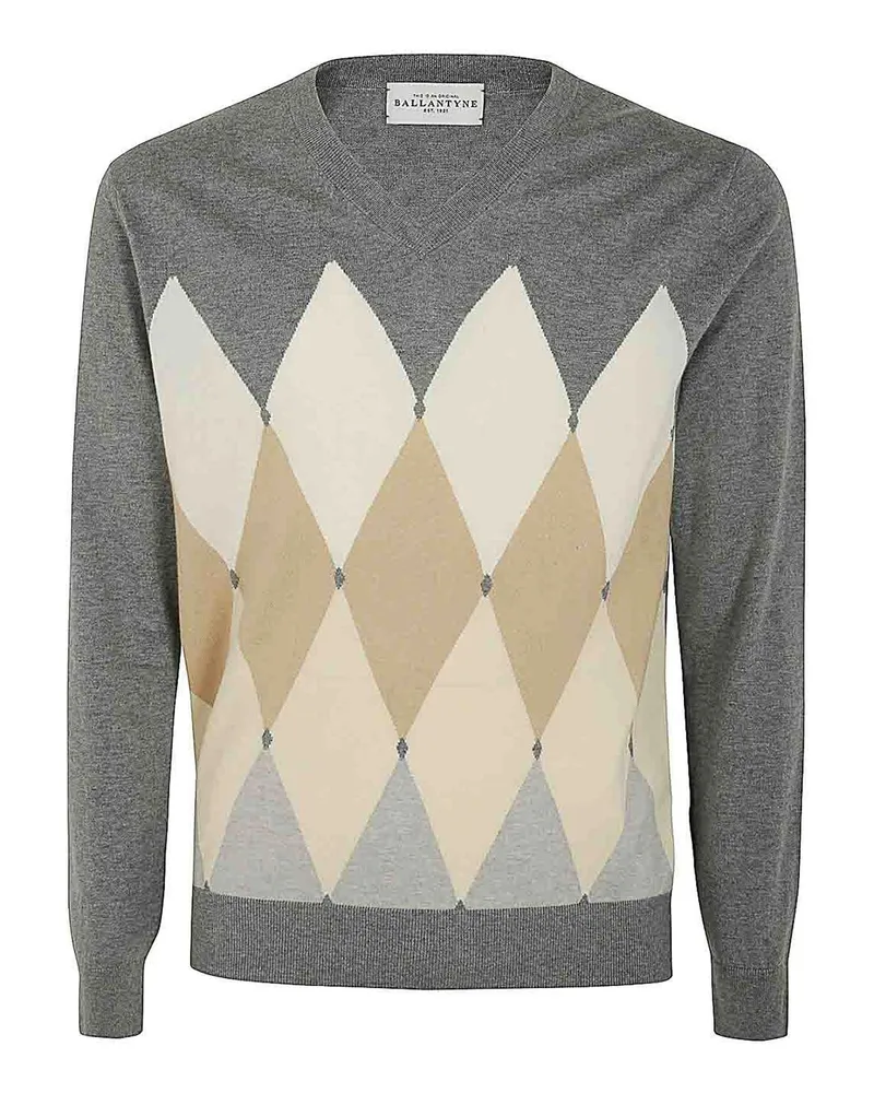 Ballantyne V-Pullover - Grau Grau