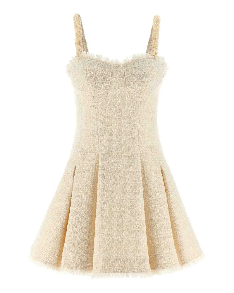 Balmain Knielanges Kleid - Weiß Weiß