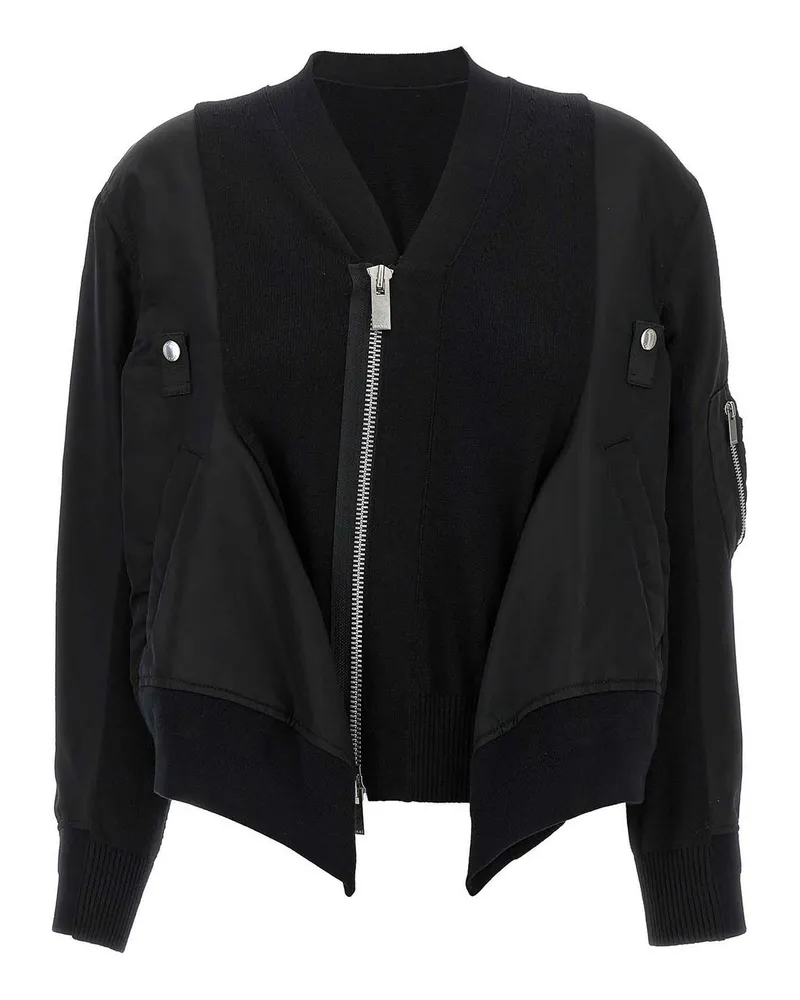 Sacai Cardigan - Schwarz Schwarz
