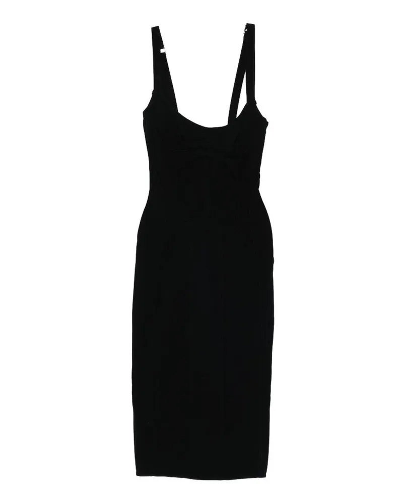 ATTICO Knielanges Kleid - Schwarz Schwarz