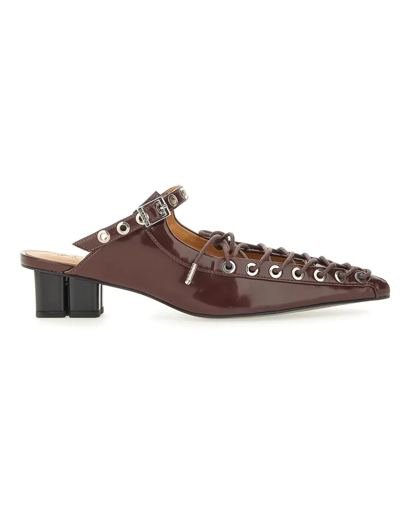 Ganni Schnürschuhe - Dunkelrot Dunkelrot
