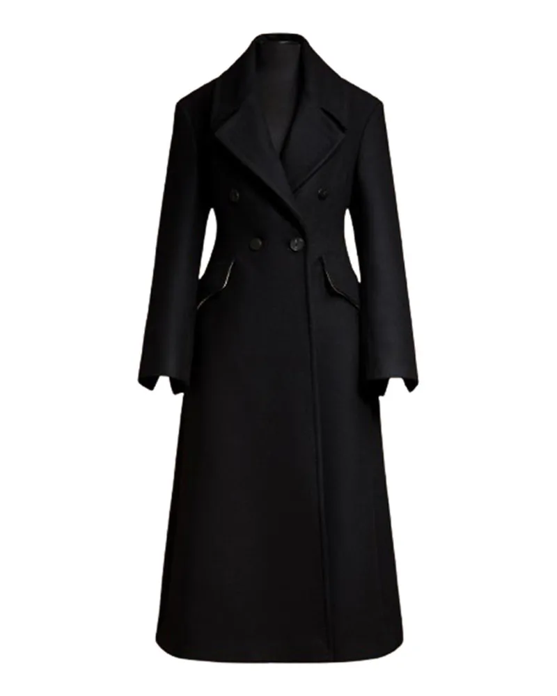 Max Mara Kurzer Mantel - Schwarz Schwarz