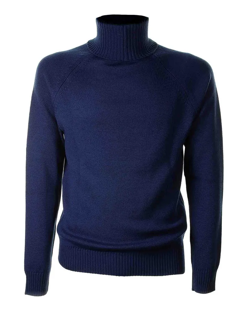 Paolo Pecora Milano Rollkragenpullover - Blau Blau