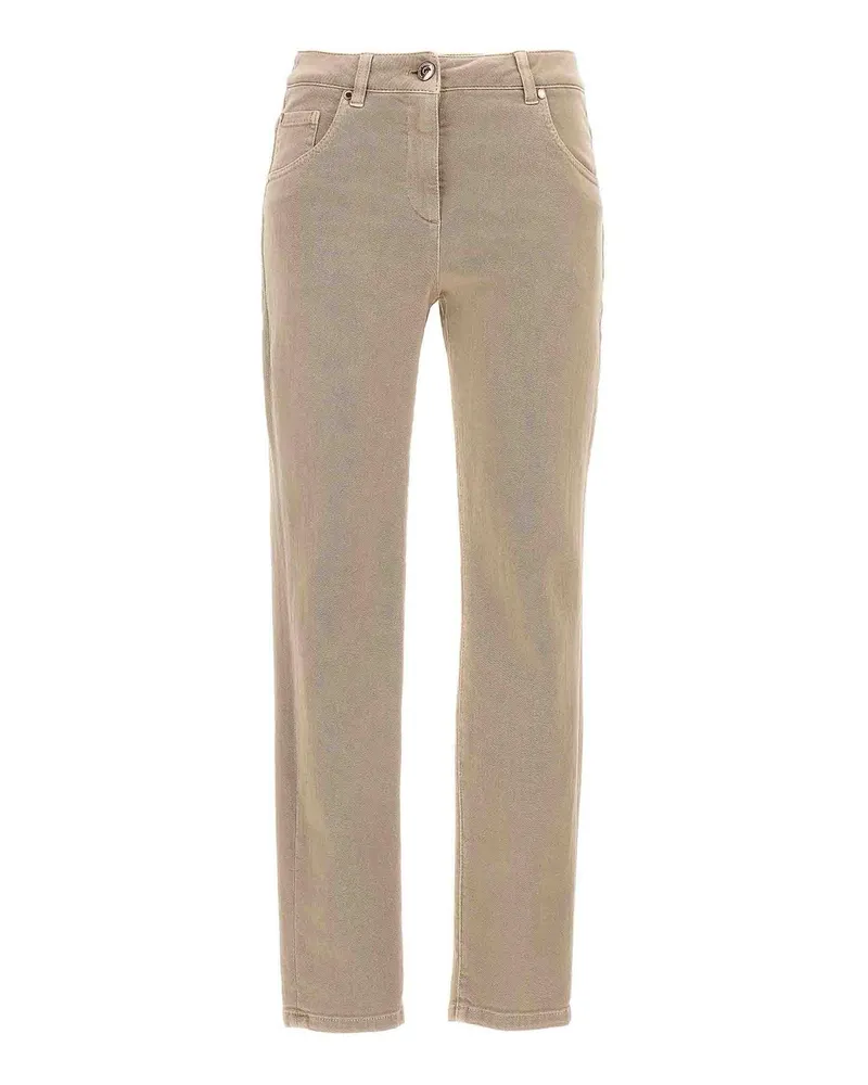 Brunello Cucinelli Straight Leg Jeans - Beige Beige