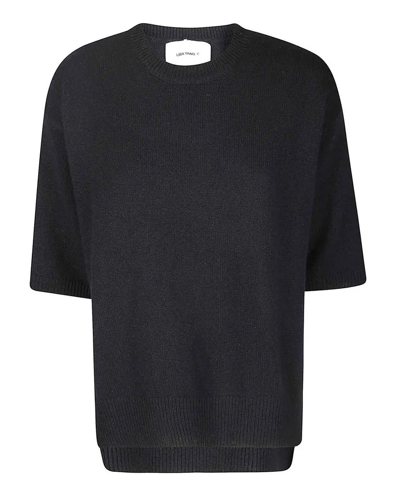 Lisa Yang Rundhalspullover - Schwarz Schwarz
