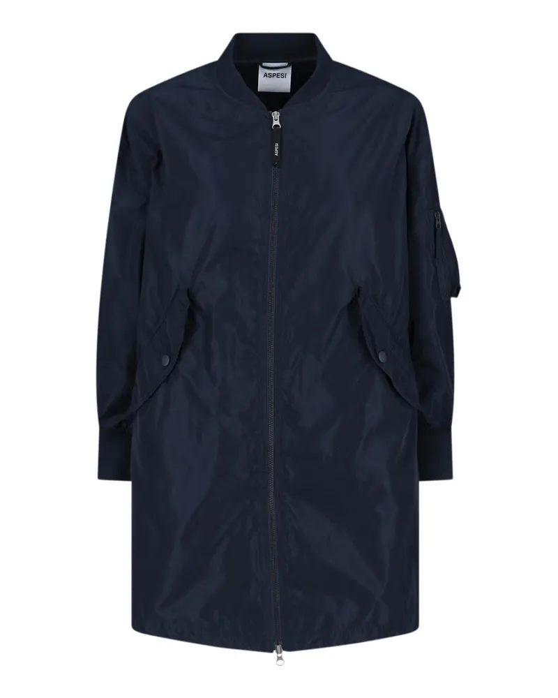 ASPESI Knielanger Mantel - Blau Blau