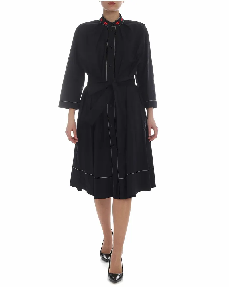 Vivetta Knielanges Kleid - Schwarz Schwarz