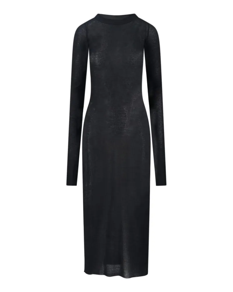 Rick Owens Knielanges Kleid - Schwarz Schwarz
