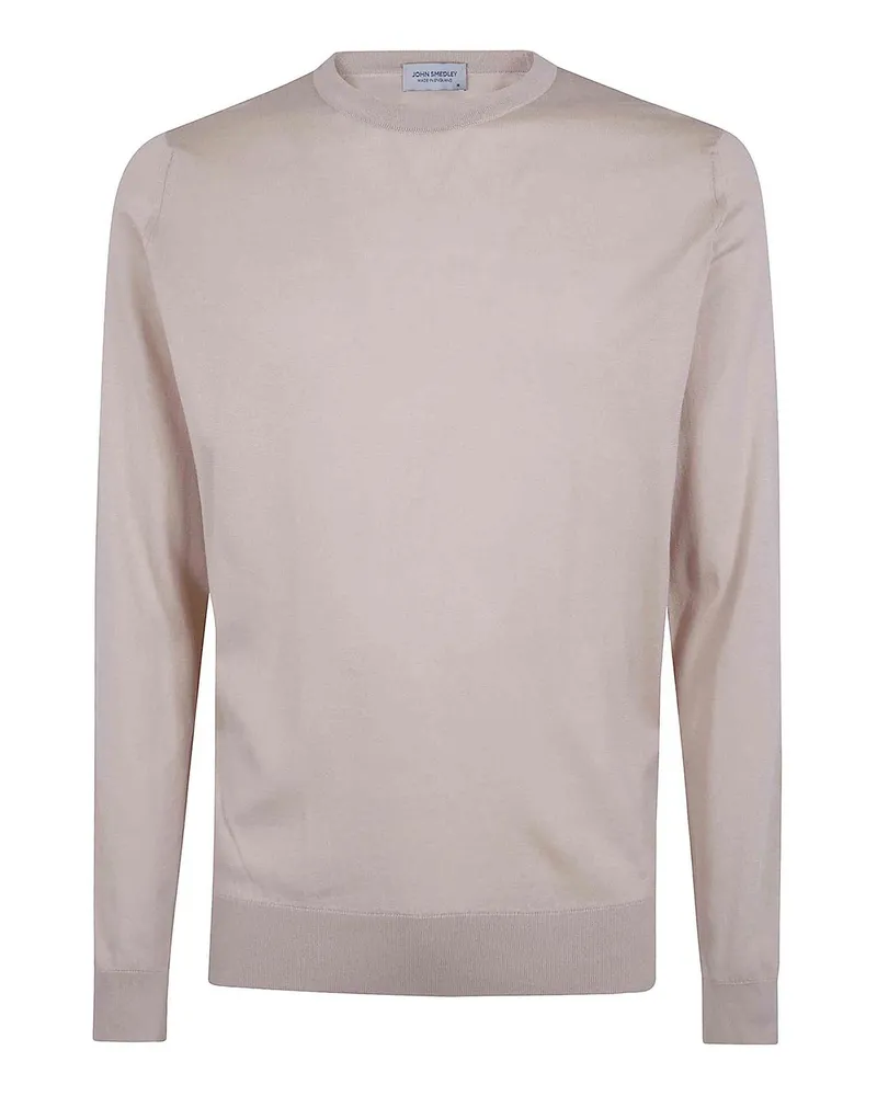 John Smedley Rundhalspullover - Nude Nude
