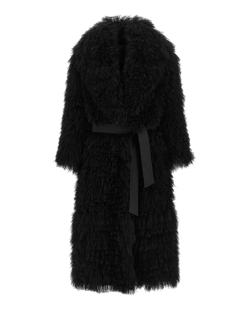 Simonetta Ravizza Langer Mantel - Schwarz Schwarz