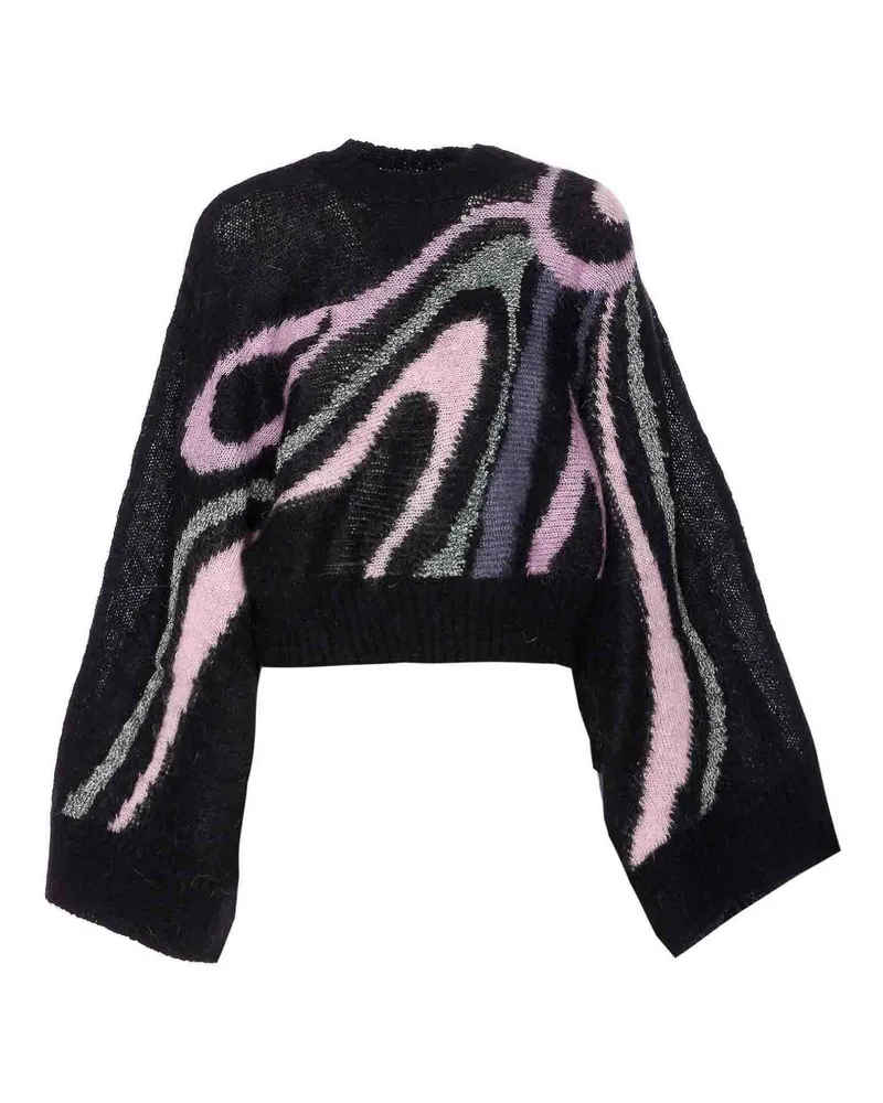 Emilio Pucci Rundhalspullover - Schwarz Schwarz