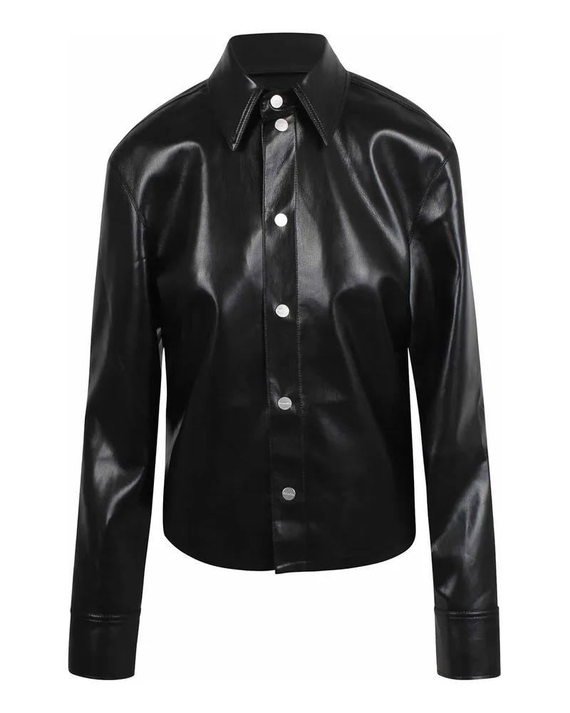 Nanushka Lederjacke - Schwarz Schwarz