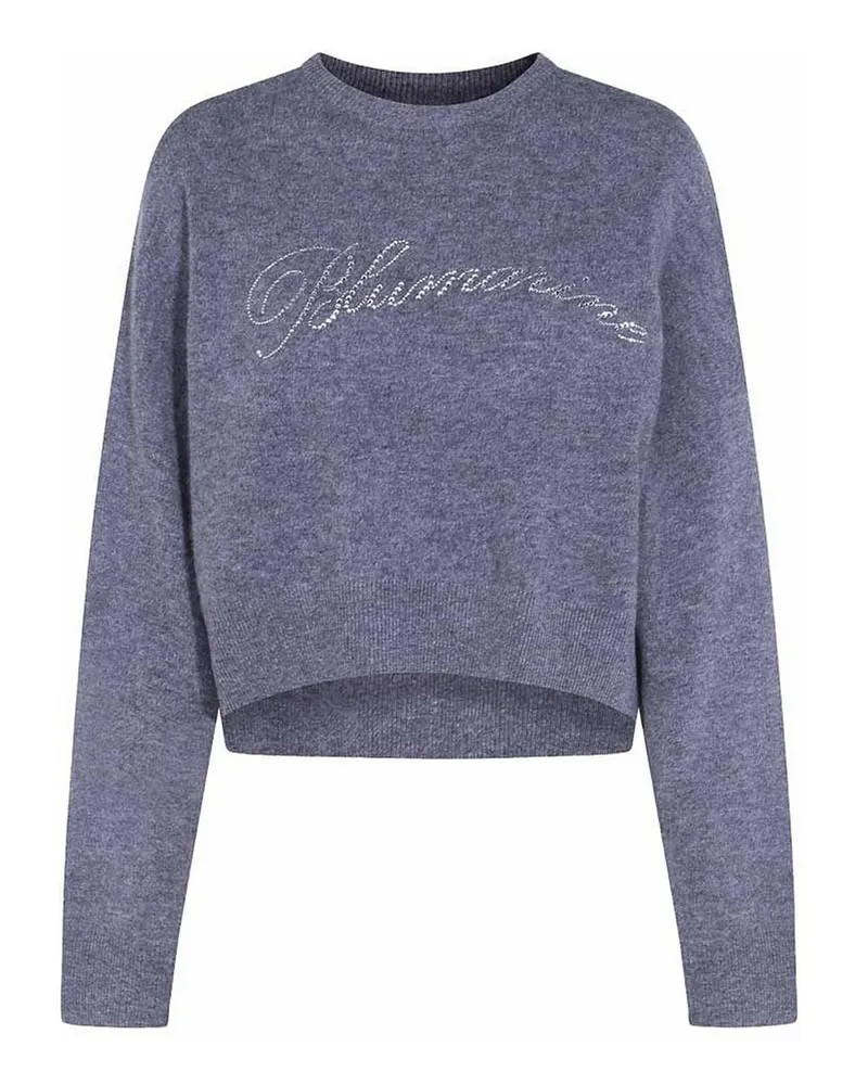 Blumarine Rundhalspullover - Grau Grau