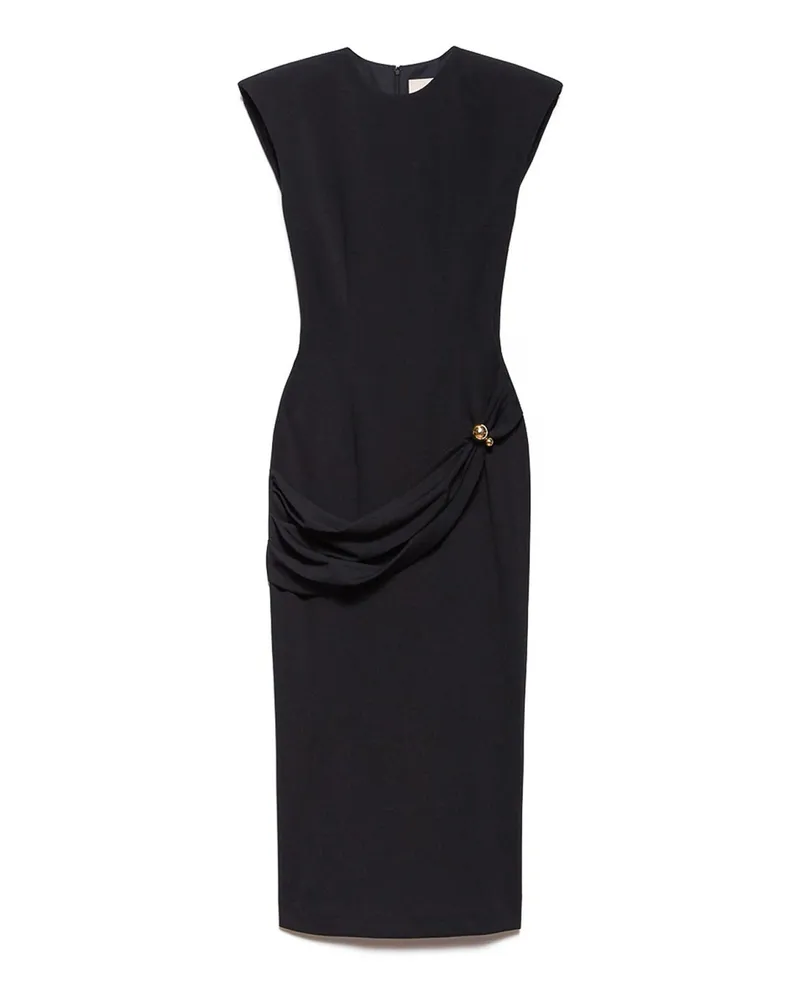 Aniye By Knielanges Kleid - Schwarz Schwarz