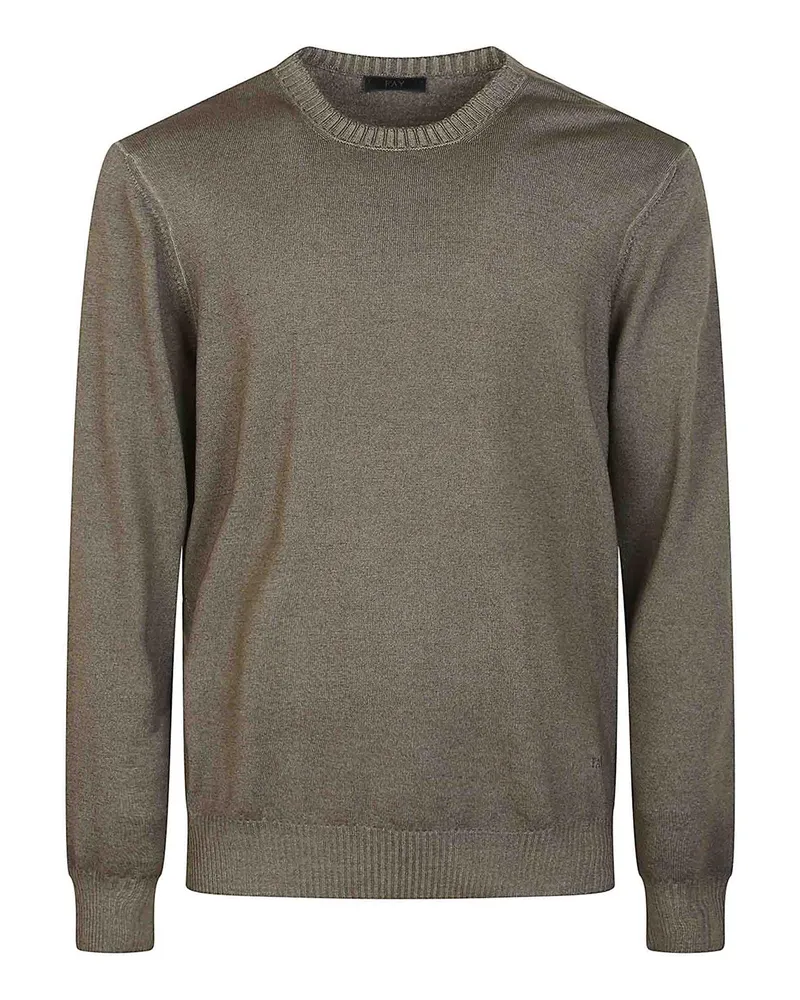 Fay Rundhalspullover - Grün Grün