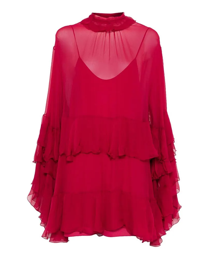 Chloé Knielanges Kleid - Rot Rot