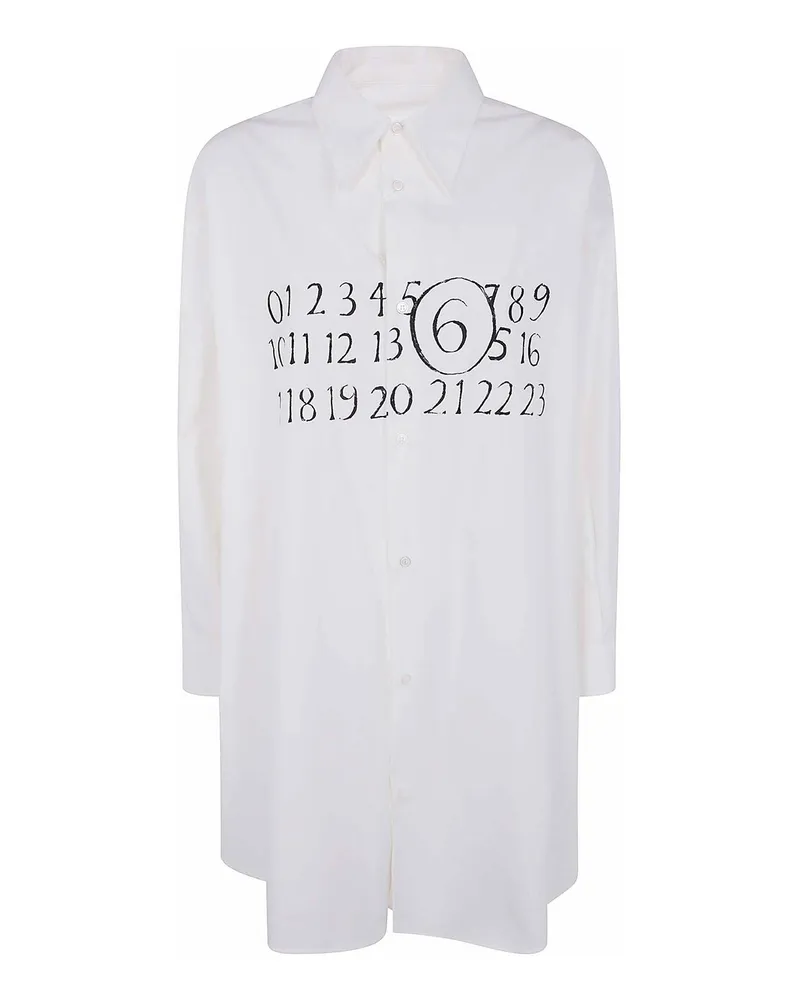Maison Margiela Knielanges Kleid - Weiß Weiß