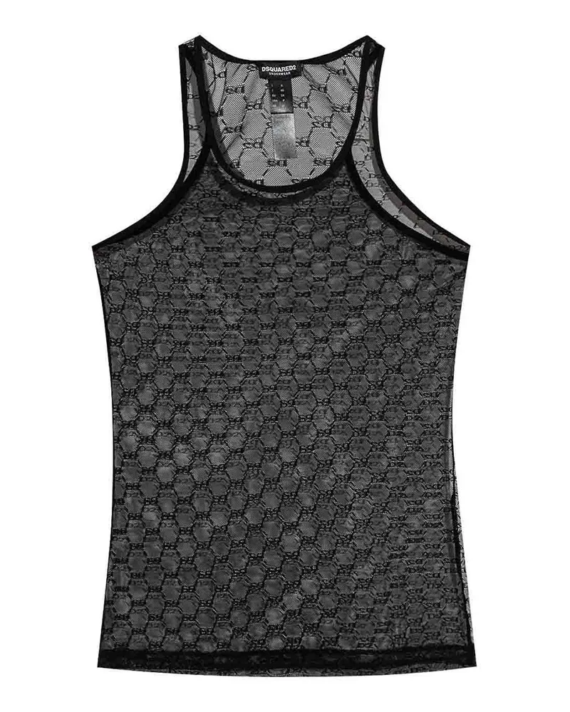 Dsquared2 Top - Schwarz Schwarz