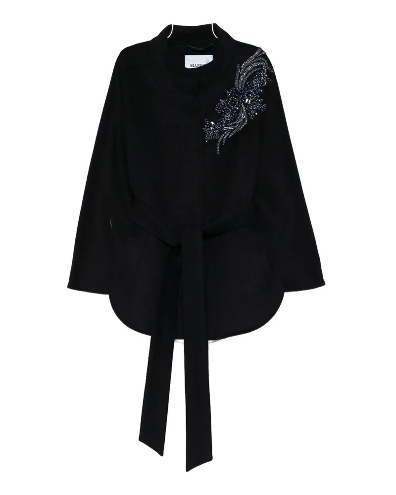 Blumarine Knielanger Mantel - Schwarz Schwarz