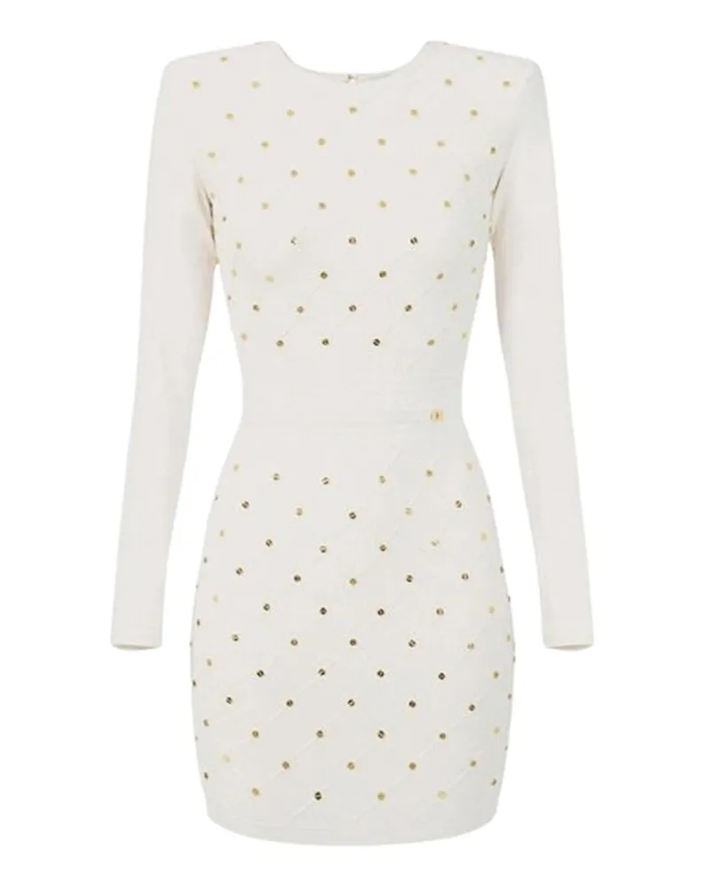 Elisabetta Franchi Rundhalspullover - Weiß Weiß