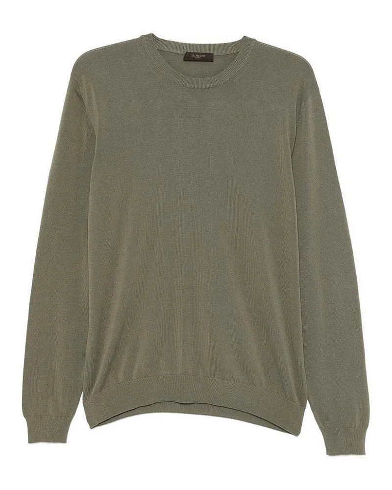 Zanone Rundhalspullover - Grün Grün