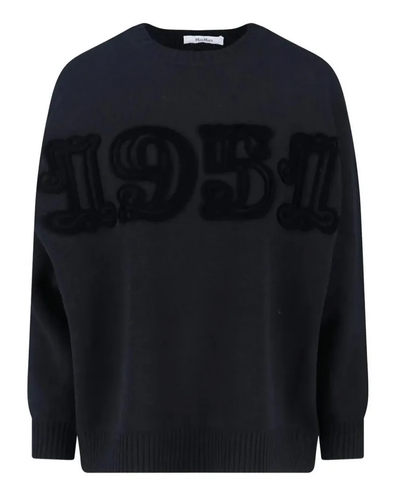 Max Mara Rundhalspullover - Schwarz Schwarz