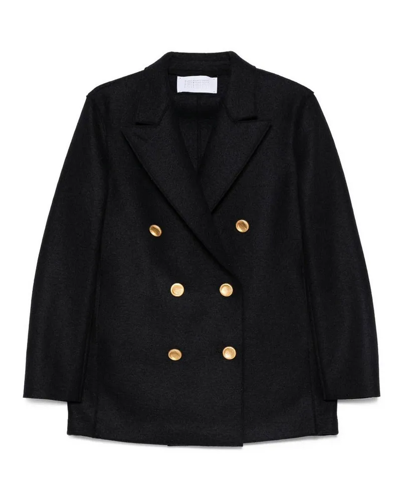 Harris Wharf London Knielanger Mantel - Blau Blau