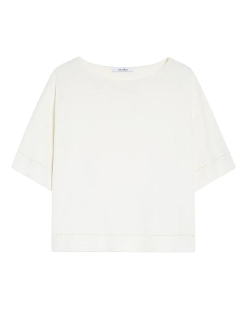 Max Mara U-Boot-Pullover - Weiß Weiß