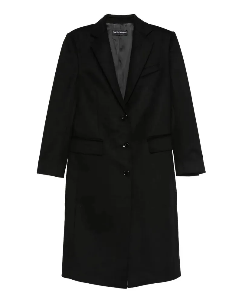 Dolce & Gabbana Knielanger Mantel - Schwarz Schwarz