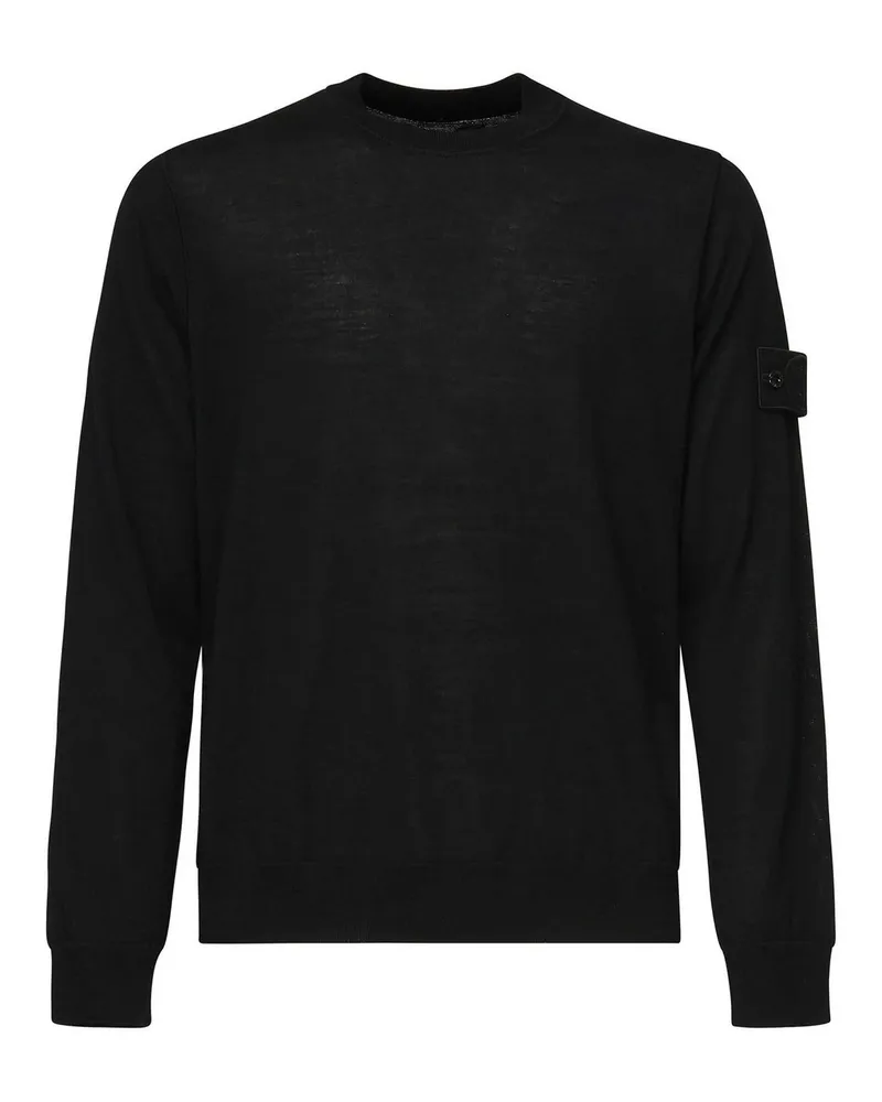 Stone Island Rundhalspullover - Schwarz Schwarz