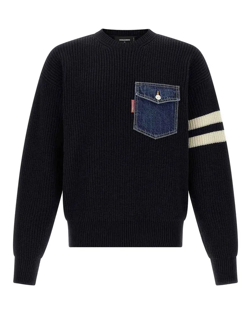Dsquared2 Rundhalspullover - Blau Blau