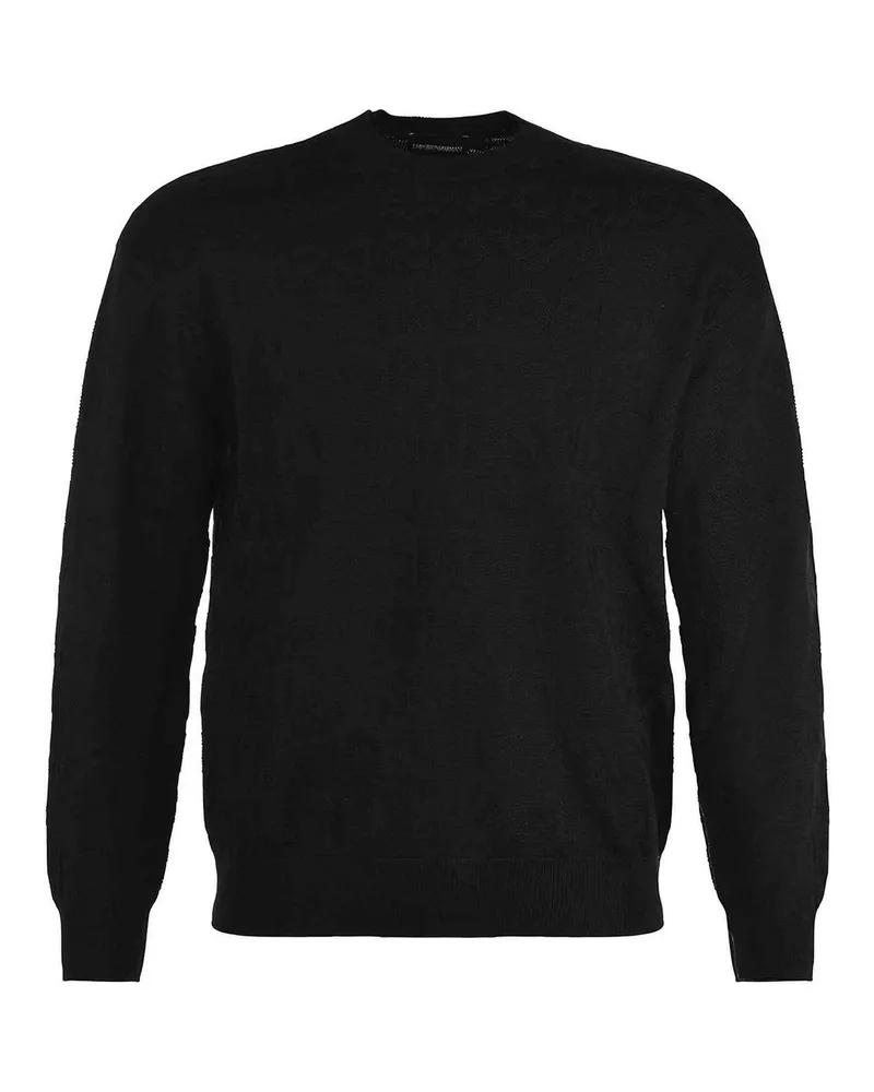Emporio Armani Rundhalspullover - Schwarz Schwarz