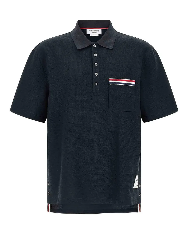 Thom Browne Poloshirt - Blau Blau