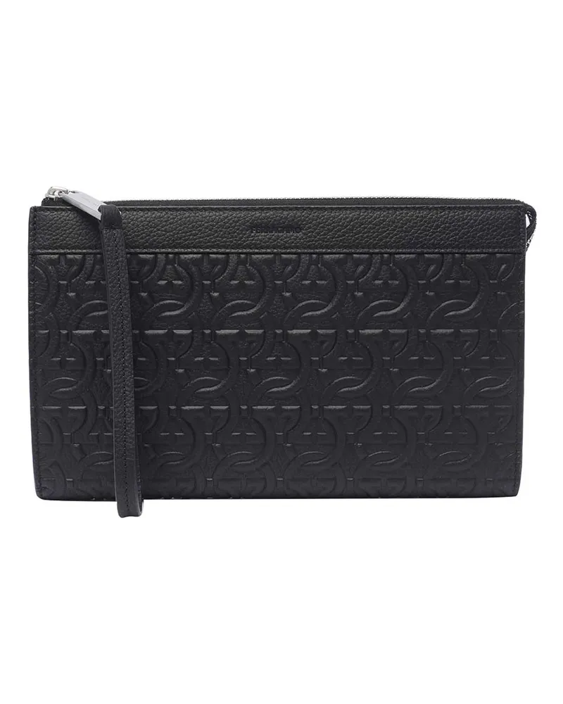 Ferragamo Clutch - Schwarz Schwarz