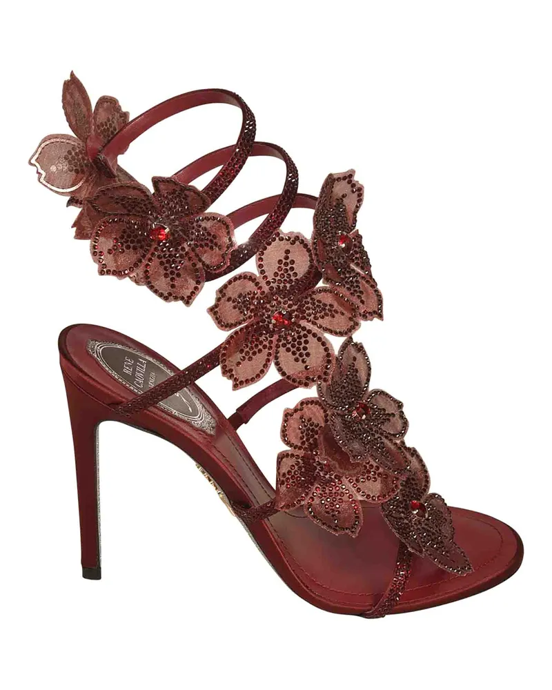 René Caovilla Sandalen - Dunkelrot Dunkelrot