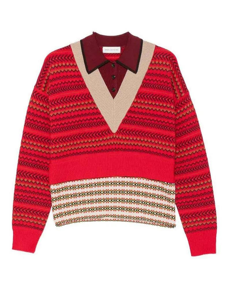 Dries van Noten Rundhalspullover - Rot Rot