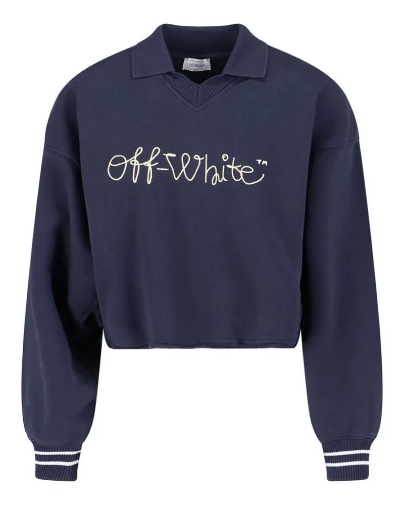 OFF-WHITE Rundhalspullover - Blau Blau