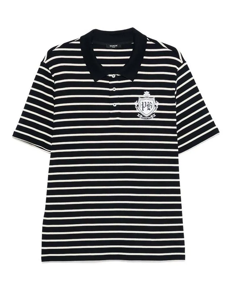 Balmain Rundhalspullover - Schwarz Schwarz