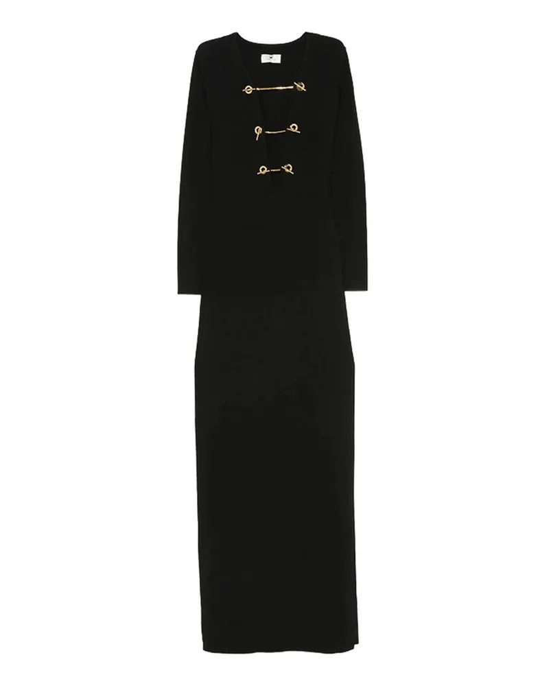 Elisabetta Franchi Knielanges Kleid - Schwarz Schwarz