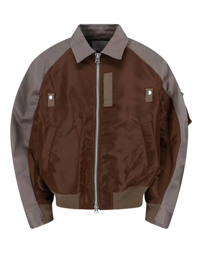 Sacai Bomberjacke - Braun Braun