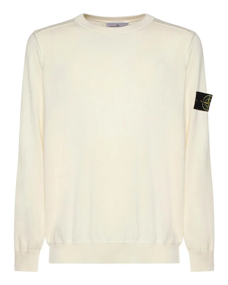 Stone Island Rundhalspullover - Weiß Weiß